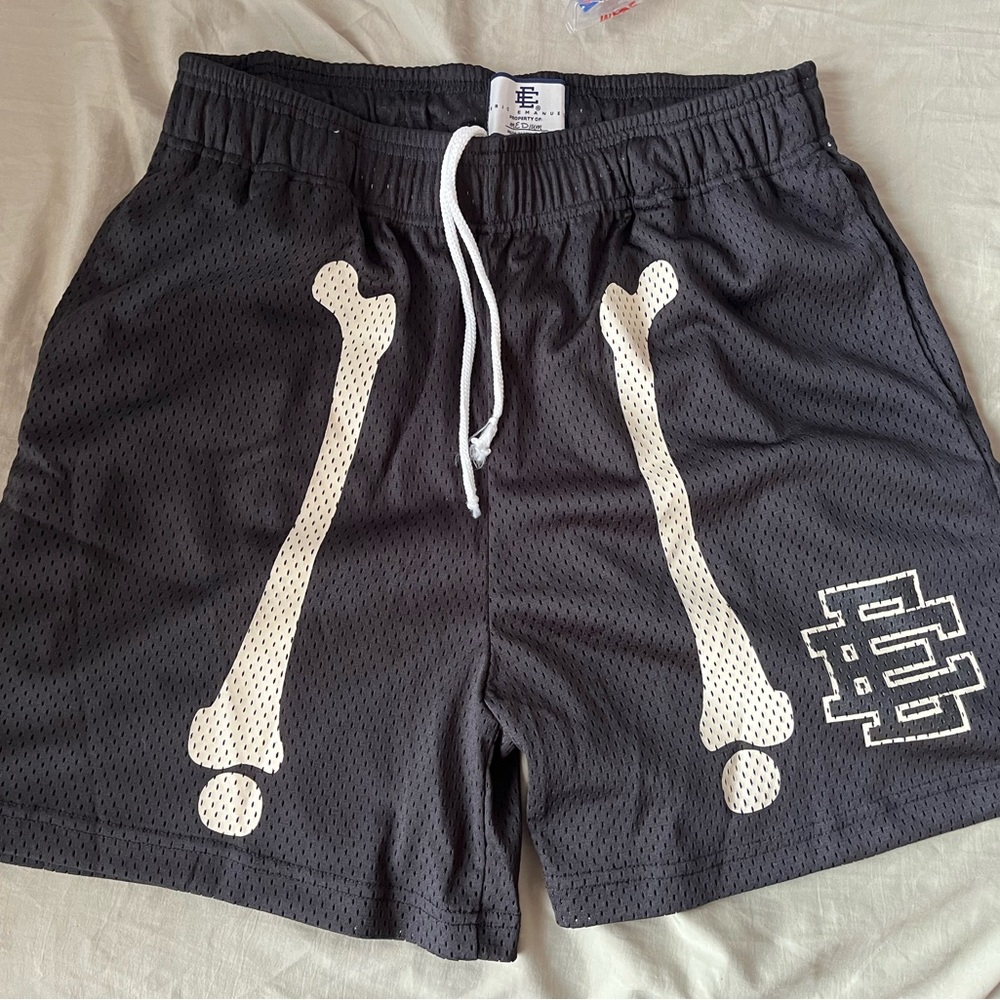 Eric Emanuel Men's Black Bone Print Shorts